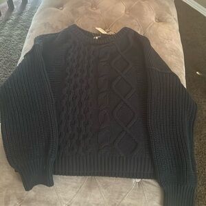 NWT Free People cable knit sweater large